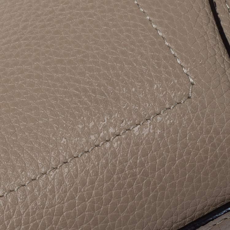 Pre Owned Celine Beige Leather Micro Luggage Tote