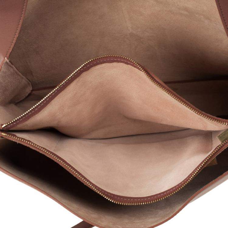 Pre Owned Celine Brown Calfskin Leather Blade Flap Bag