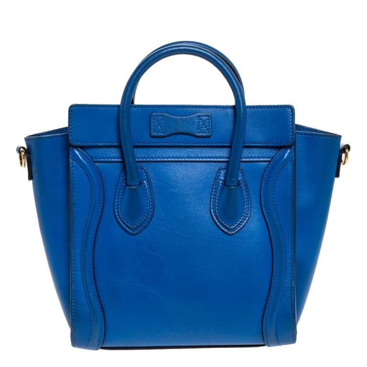 celine blue luggage tote