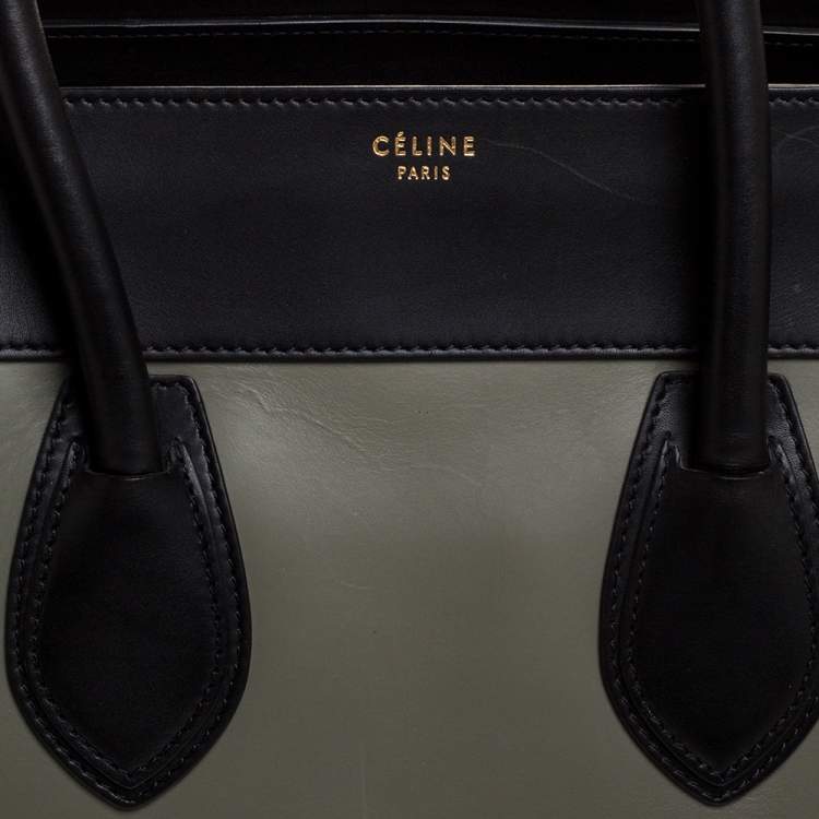 Pre Owned Celine Multicolor Leather and Suede Medium Luggage Tote