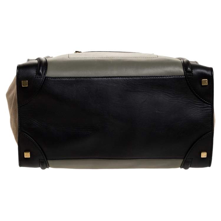 Pre Owned Celine Multicolor Leather and Suede Medium Luggage Tote