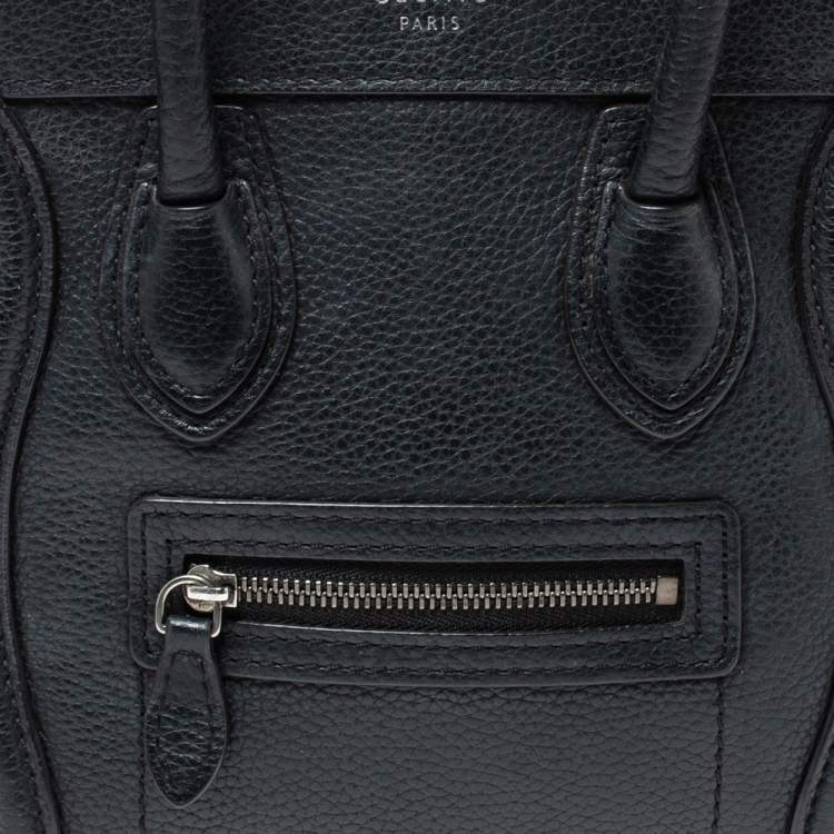 Celine Black Leather Nano Luggage Tote Celine 