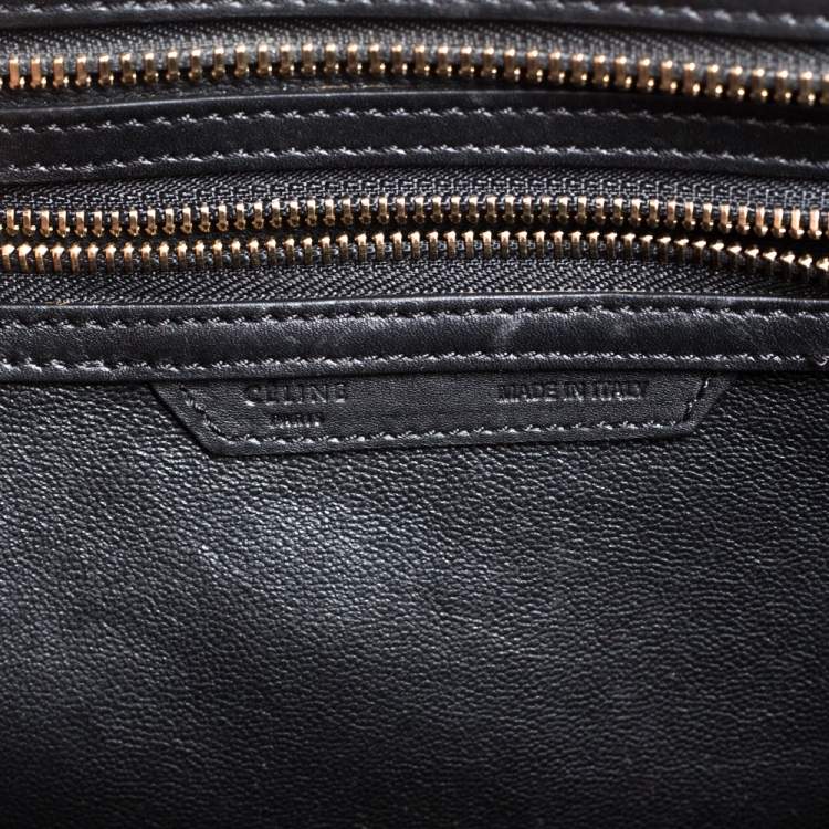Pre Owned Celine Tri Color Leather Micro Luggage Tote