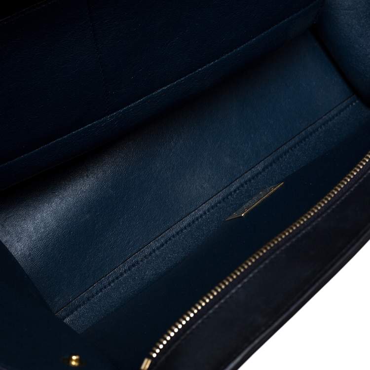 Pre Owned Celine Tri Color Leather Medium Trapeze Bag