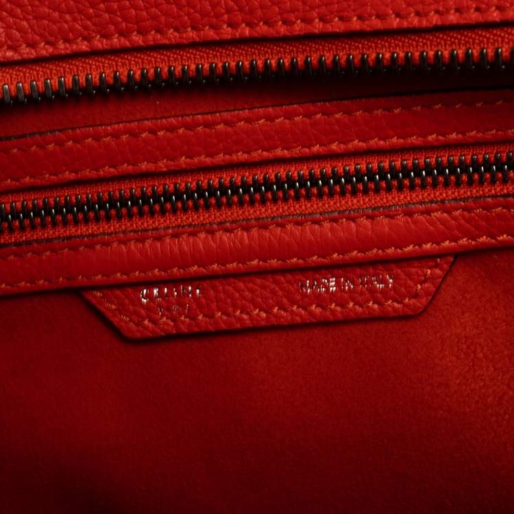 مملوكة مسبقًا Celine Orange Leather Micro Luggage Tote
