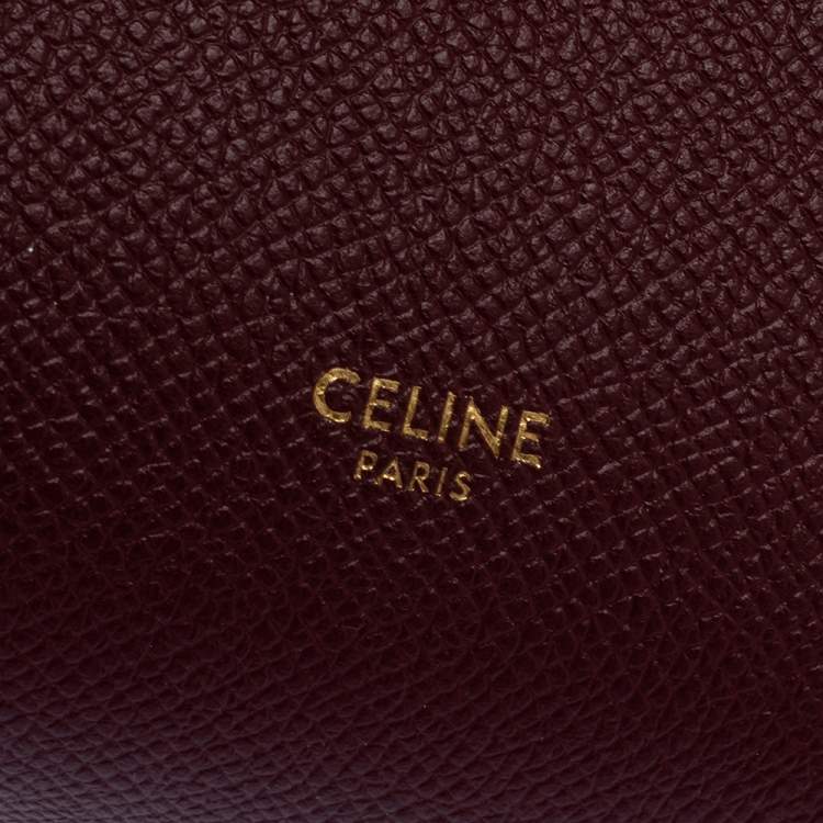 Pre Owned Celine Red Leather Micro Belt Top Handle Bag