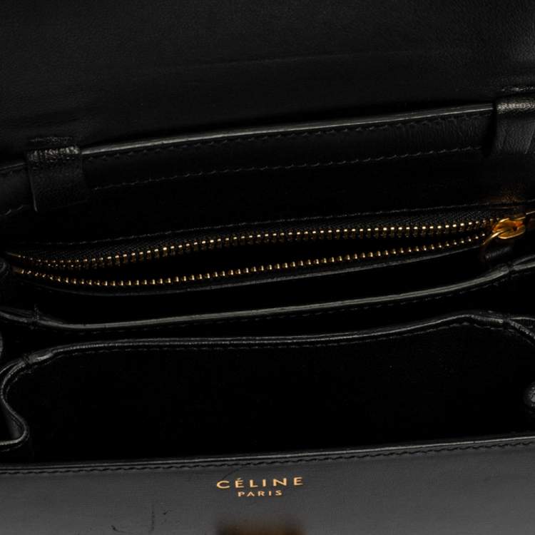 Pre Owned Celine Black Leather Small Box Bag