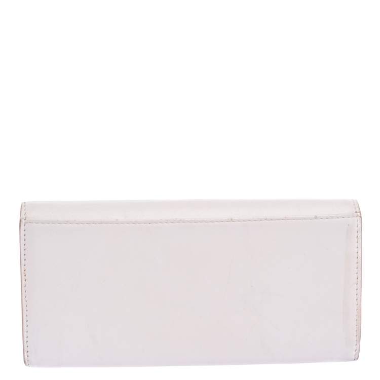 Pre Owned Celine Pink Leather Flap Continental Wallet