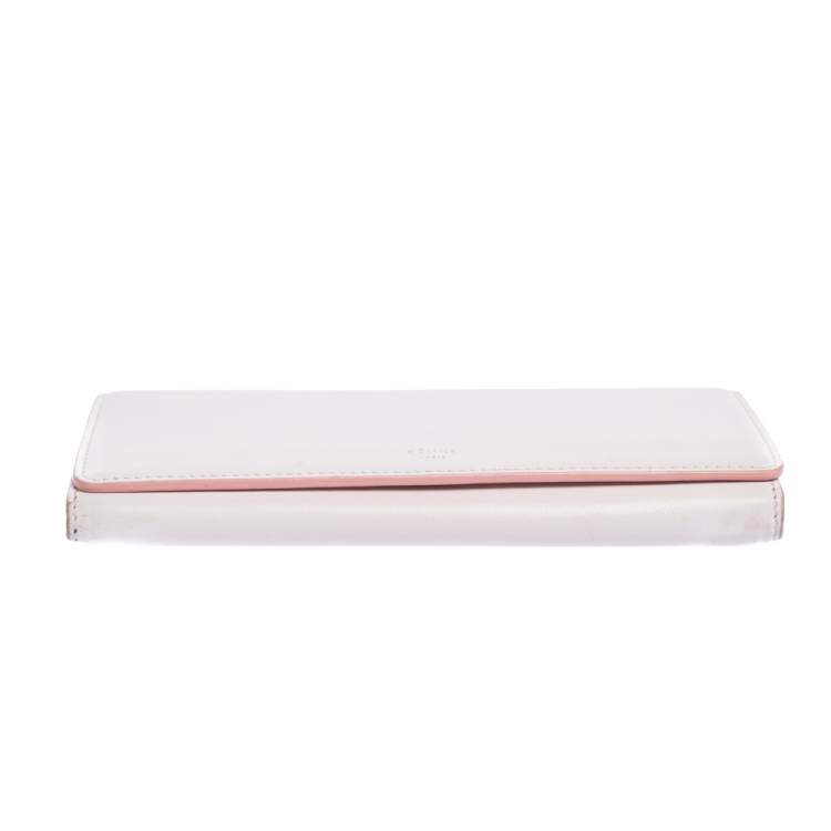 Pre Owned Celine Pink Leather Flap Continental Wallet