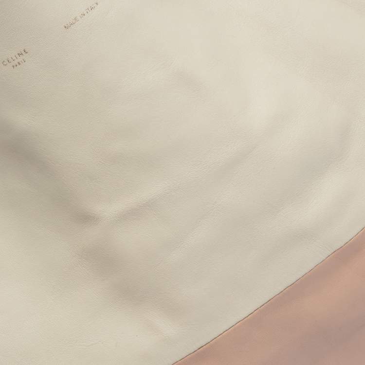 Pre Owned Celine Nude/Light Beige Leather Horizontal Cabas Tote