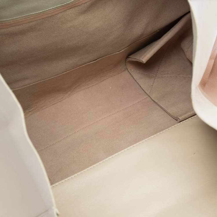 Pre Owned Celine Nude/Light Beige Leather Horizontal Cabas Tote