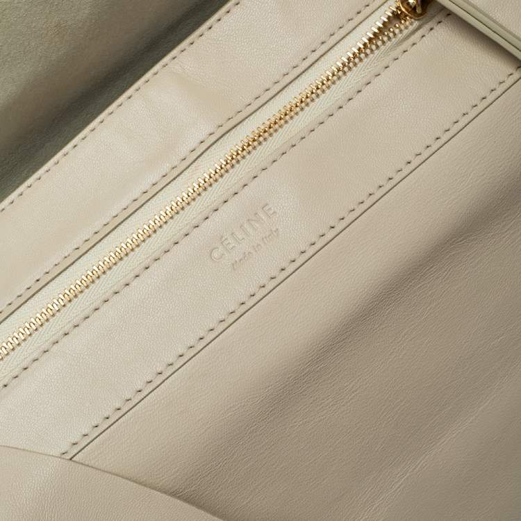 Pre Owned Celine Nude/Light Beige Leather Horizontal Cabas Tote