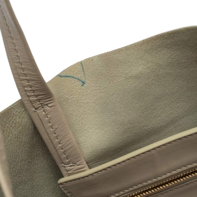 Pre Owned Celine Nude/Light Beige Leather Horizontal Cabas Tote