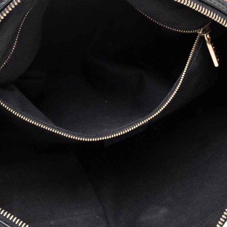 Pre Owned Celine Black Macadam Coated Canvas and Leather Satchel