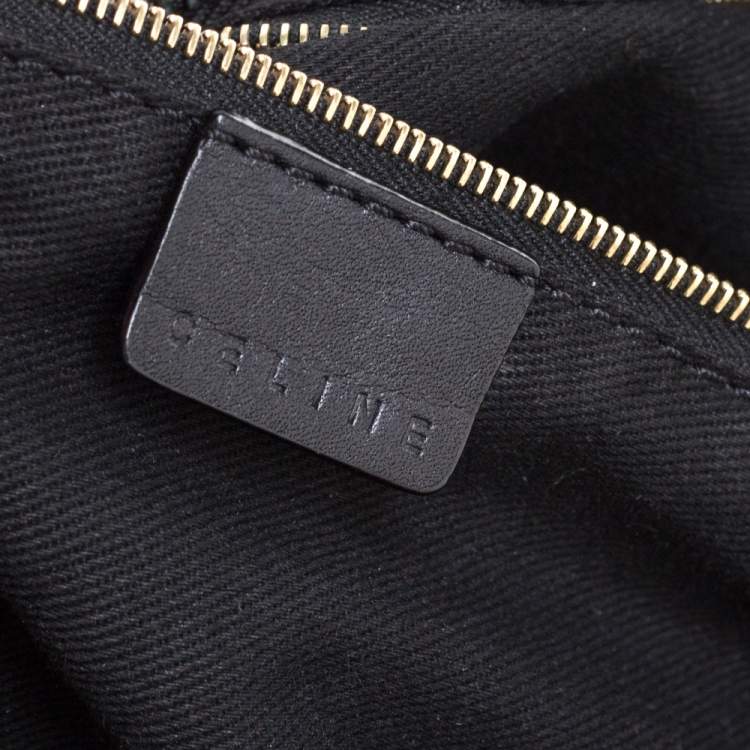 Pre Owned Celine Black Macadam Coated Canvas and Leather Satchel