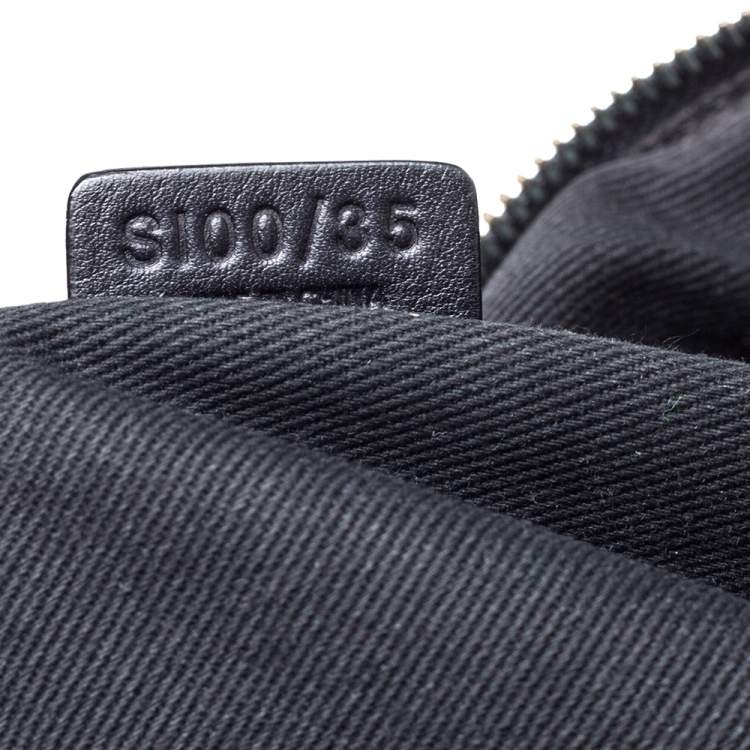 Pre Owned Celine Black Macadam Coated Canvas and Leather Satchel