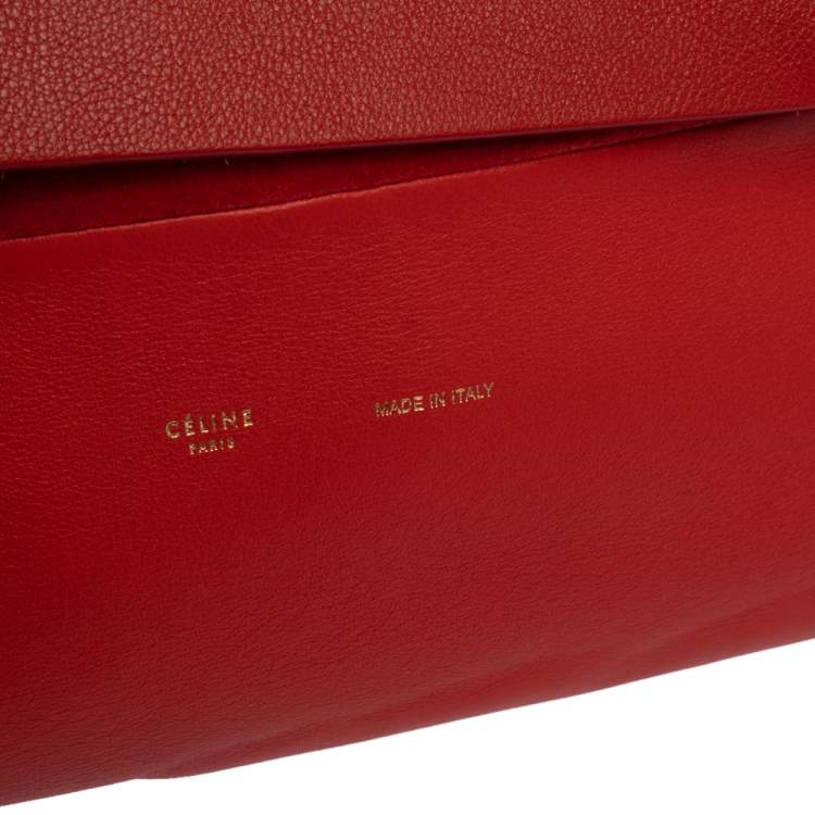Pre Owned Celine Red Leather All Soft Shoulder Bag