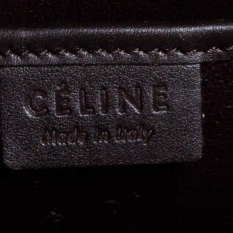 Pre Owned Celine Tri Color Leather Nano Luggage Tote