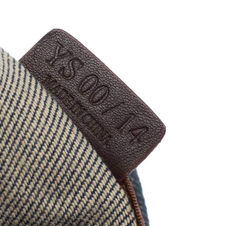 Pre Owned Celine Blue Macadam Denim and Leather Tote