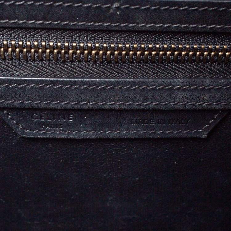 Pre Owned Celine Tri Color Leather Micro Luggage Tote