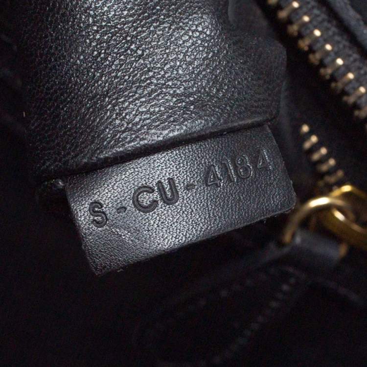 Pre Owned Celine Tri Color Leather Micro Luggage Tote