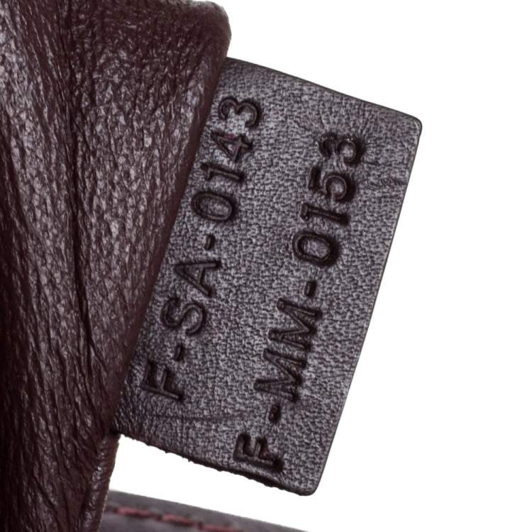 مملوكة مسبقًا Celine Burgundy Leather Mini Luggage Tote