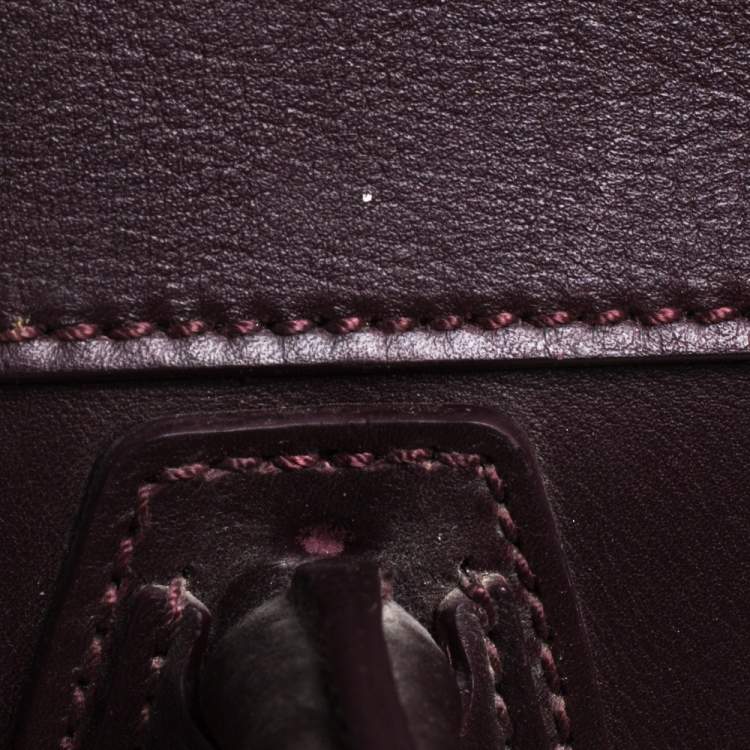 مملوكة مسبقًا Celine Burgundy Leather Mini Luggage Tote