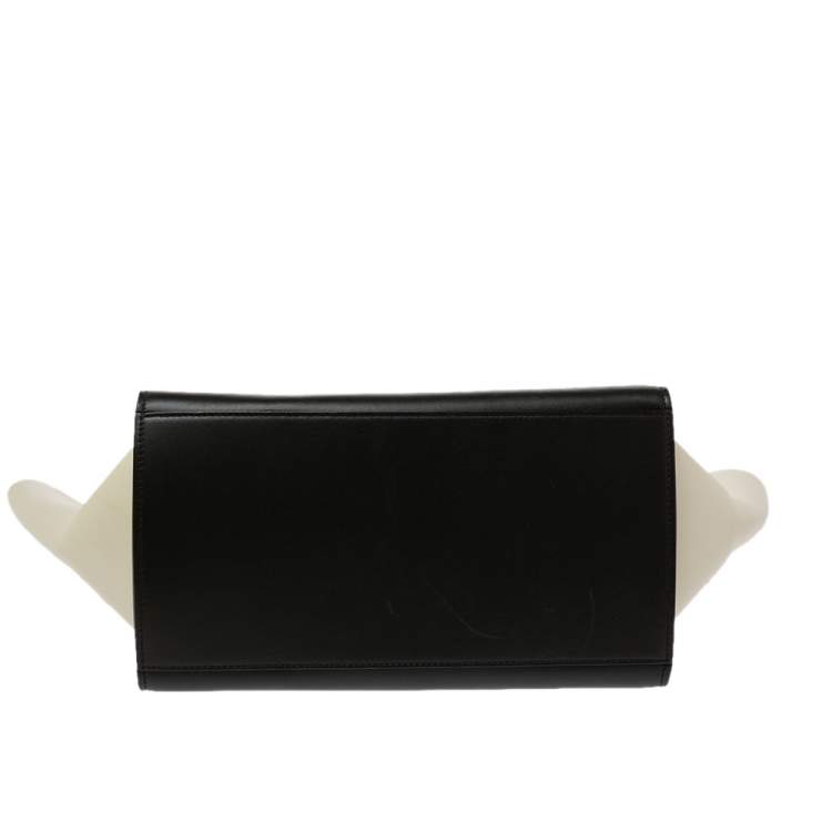 Pre Owned Celine Tri Color Leather Small Trapeze Bag
