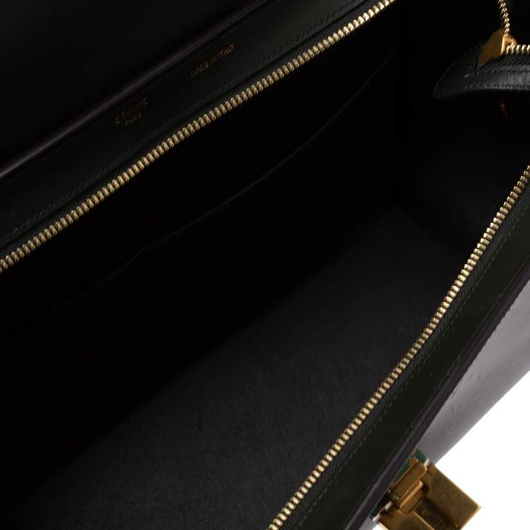 Pre Owned Celine Tri Color Leather Small Trapeze Bag
