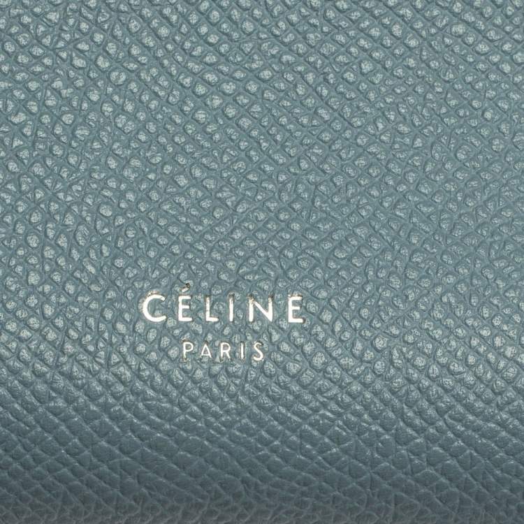 Pre Owned Celine Blue Leather Micro Belt Top Handle Bag