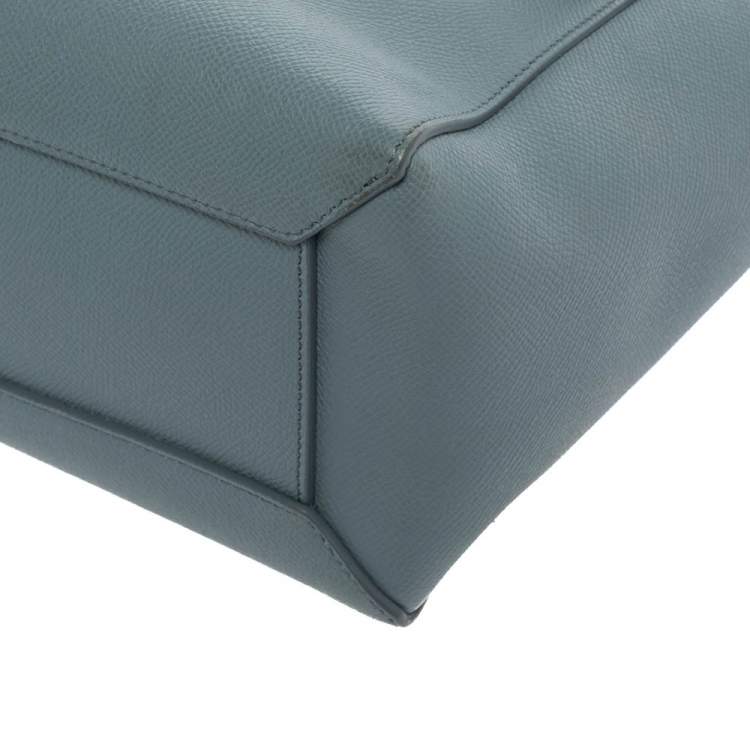Pre Owned Celine Blue Leather Micro Belt Top Handle Bag
