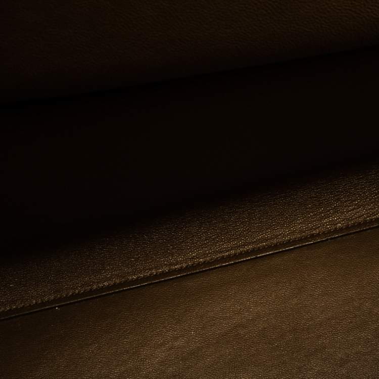 Pre Owned Celine Tri Color Leather and Suede Medium Trapeze Top Handle Bag