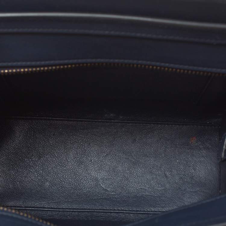 Pre Owned Celine Tri Color Python and Leather Nano Luggage Tote