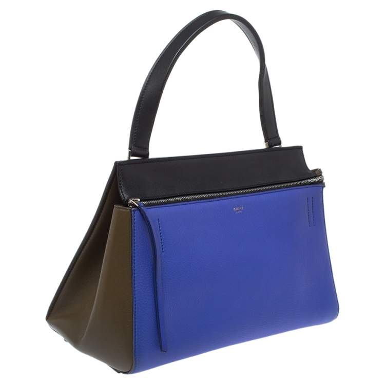 Pre Owned Céline Tri Color Leather Small Edge Bag