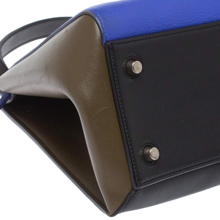 Pre Owned Céline Tri Color Leather Small Edge Bag