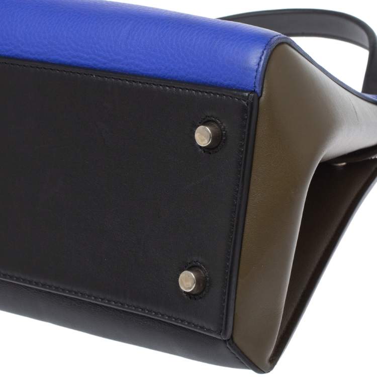Pre Owned Céline Tri Color Leather Small Edge Bag