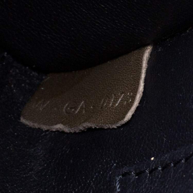Pre Owned Celine Dark Purple/Taupe Python and Leather Nano Luggage Tote