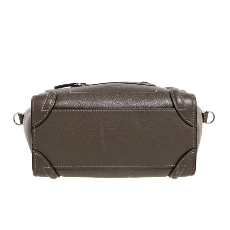 مملوكة مسبقًا Celine Grey Leather Nano Luggage Tote