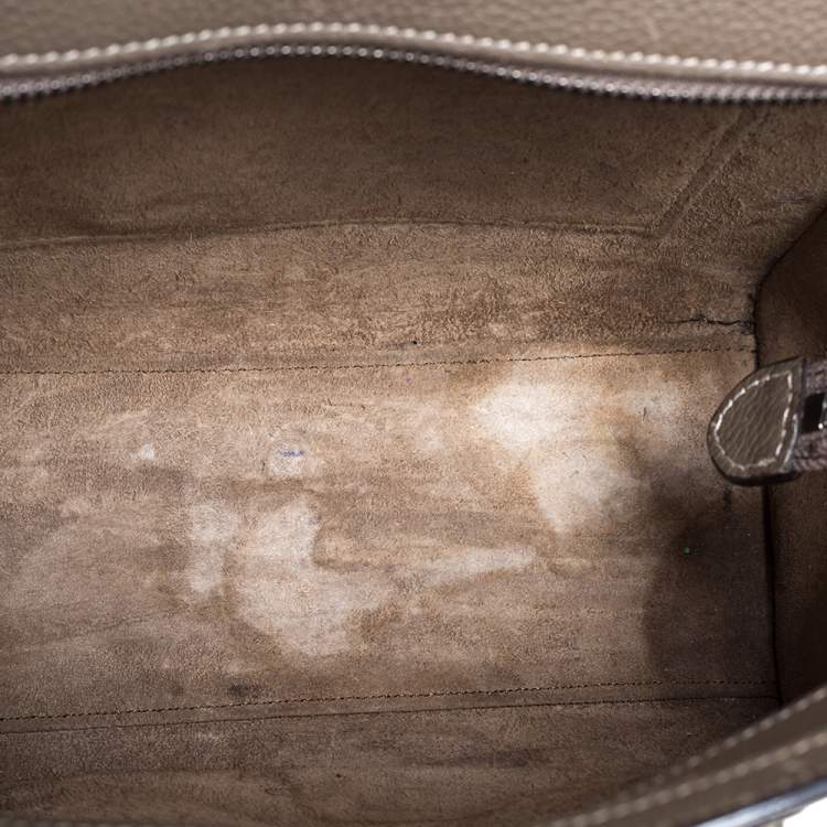 مملوكة مسبقًا Celine Grey Leather Nano Luggage Tote