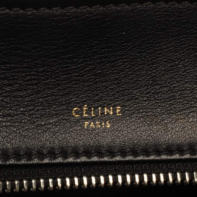 Pre Owned Céline Beige/Black Calfhair and Leather Small Edge Bag