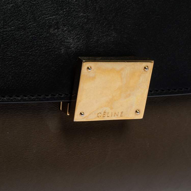 مملوكة مسبقًا Celine Tri Color Leather and Suede Medium Trapeze Top Handle Bag