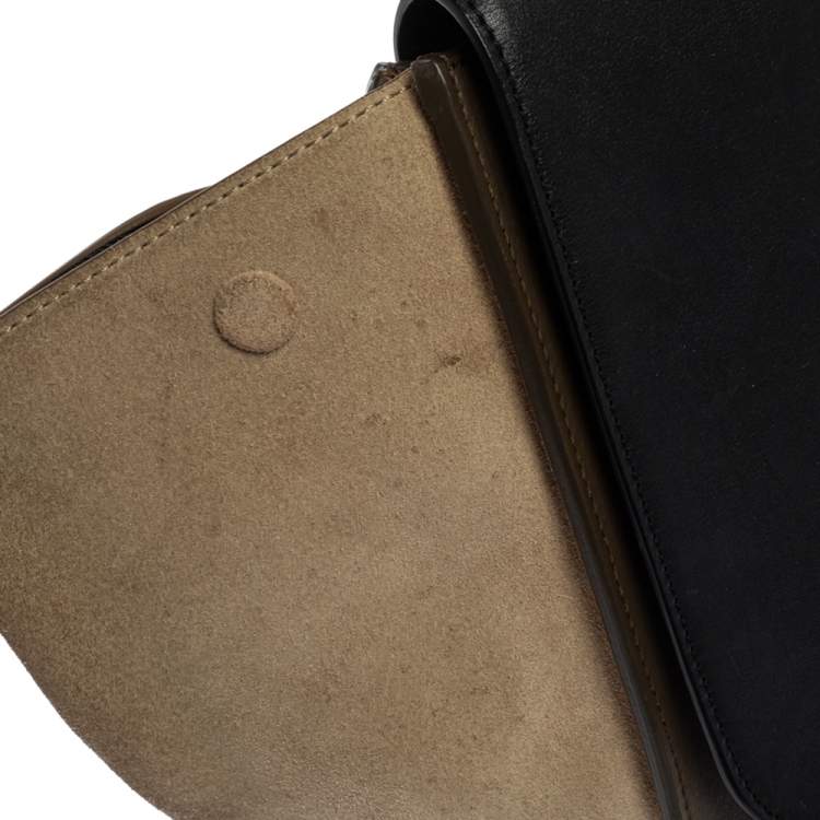 مملوكة مسبقًا Celine Tri Color Leather and Suede Medium Trapeze Top Handle Bag