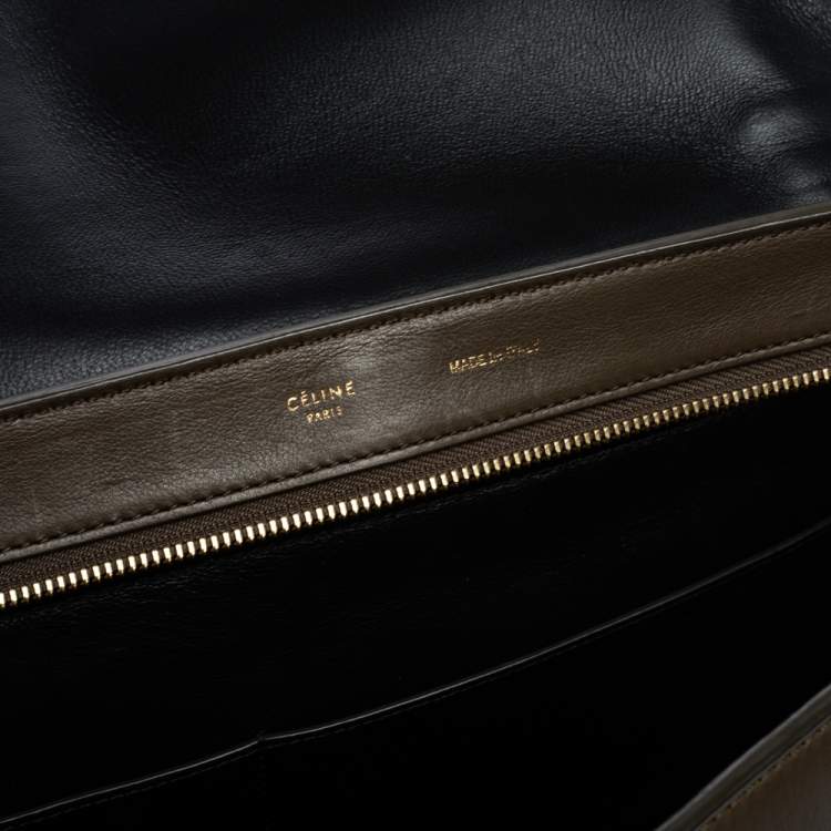 مملوكة مسبقًا Celine Tri Color Leather and Suede Medium Trapeze Top Handle Bag