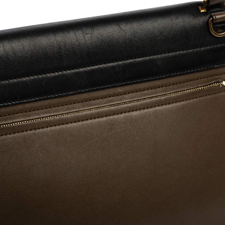 مملوكة مسبقًا Celine Tri Color Leather and Suede Medium Trapeze Top Handle Bag