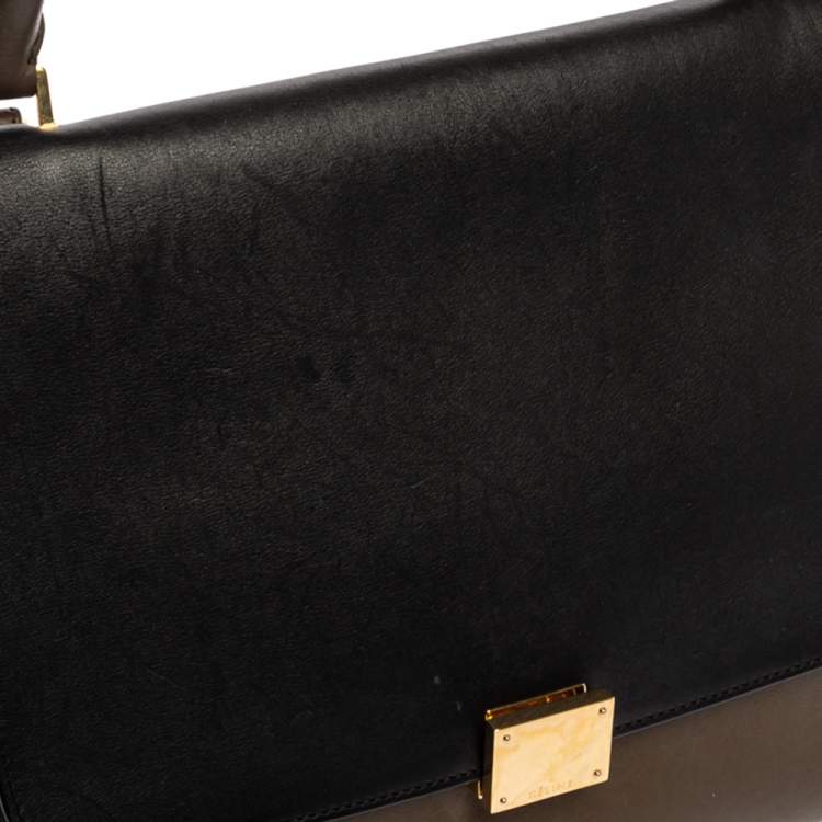 مملوكة مسبقًا Celine Tri Color Leather and Suede Medium Trapeze Top Handle Bag