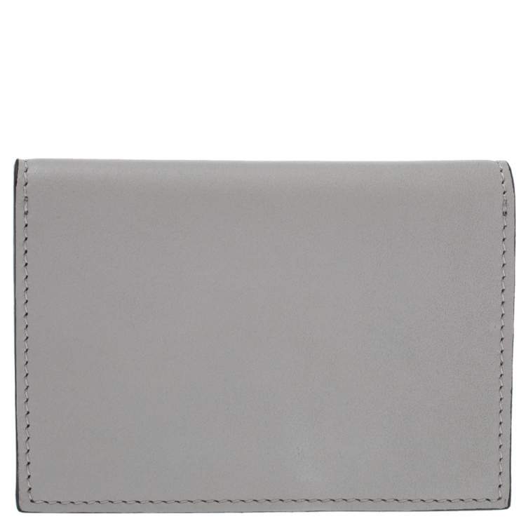 Pre Owned Celine Multicolor Leather and Calfhair Diamond Card Case