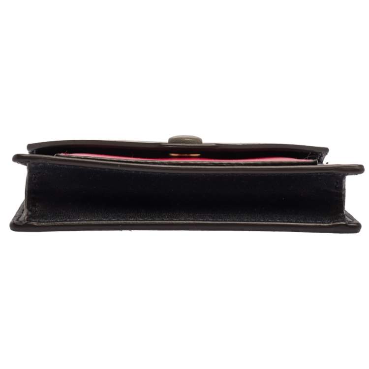 Pre Owned Celine Tri Color Leather Envelope Pocket Card Holder
