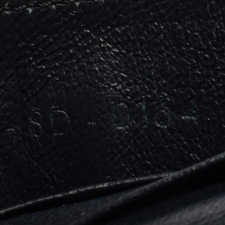 Pre Owned Celine Tri Color Leather Envelope Pocket Card Holder
