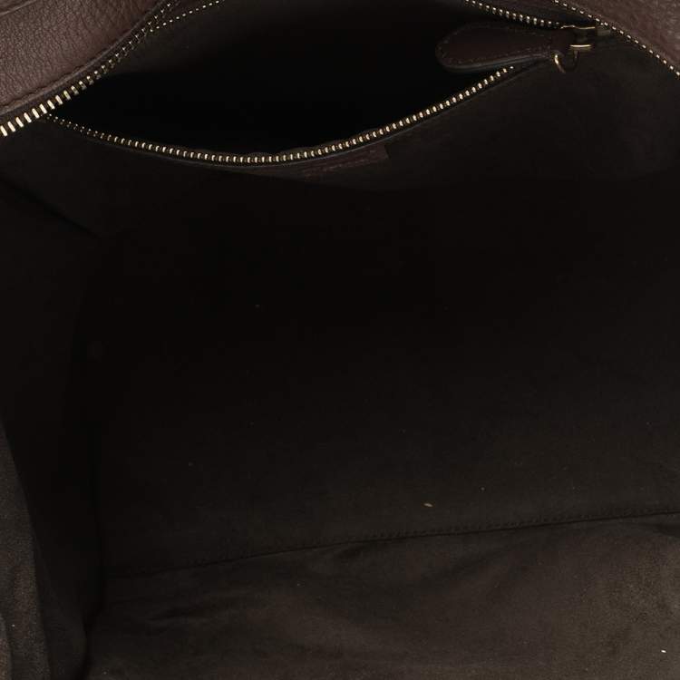Pre Owned Celine Brown Leather Mini Luggage Tote