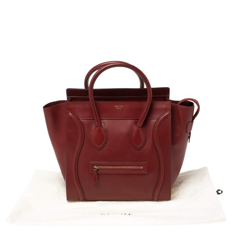 celine mini luggage red